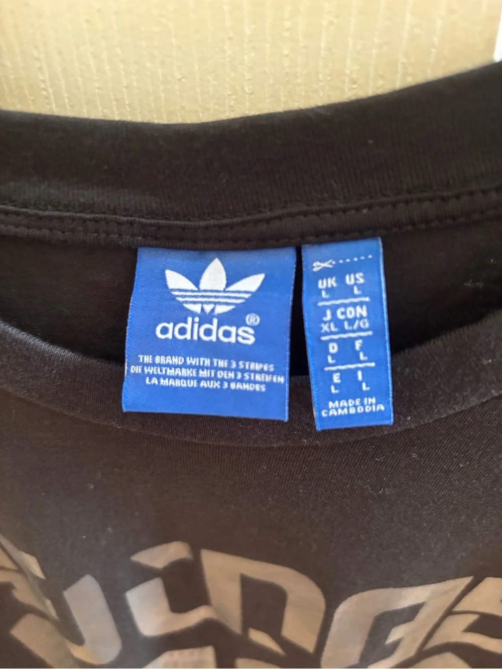 adidas Black Tee with Gray Graphic '03'